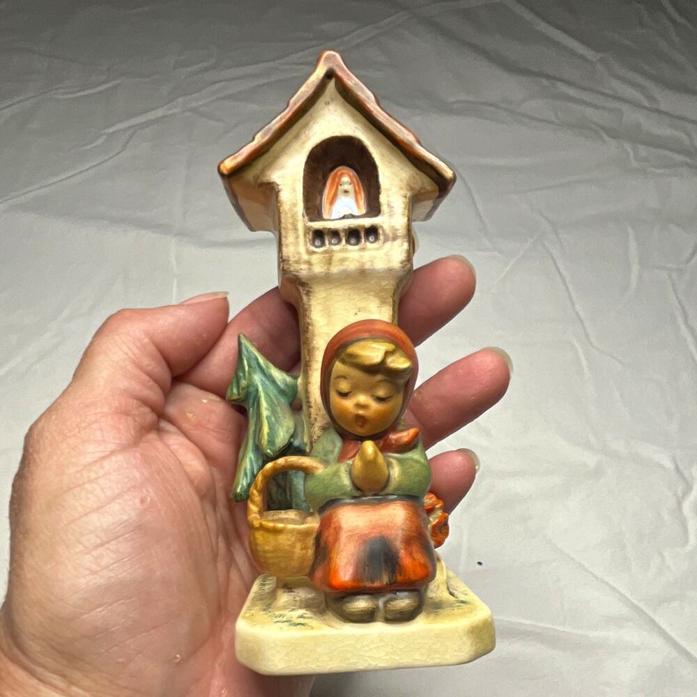 Goebel Porcelain Hand Painted Girl Figurine Bavaria German Religious